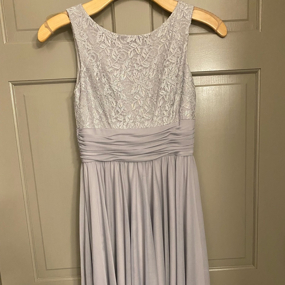 JH Evenings formal dress, gray, size 6.